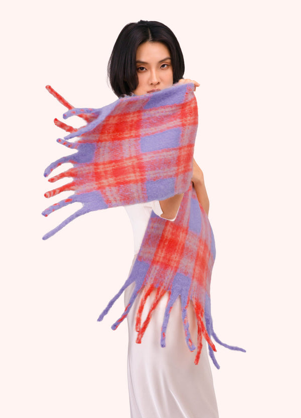 Powder Tangerine Mix Flora Cosy Scarf