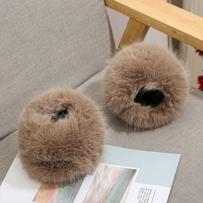 Taupe Faux Fur Cuffs