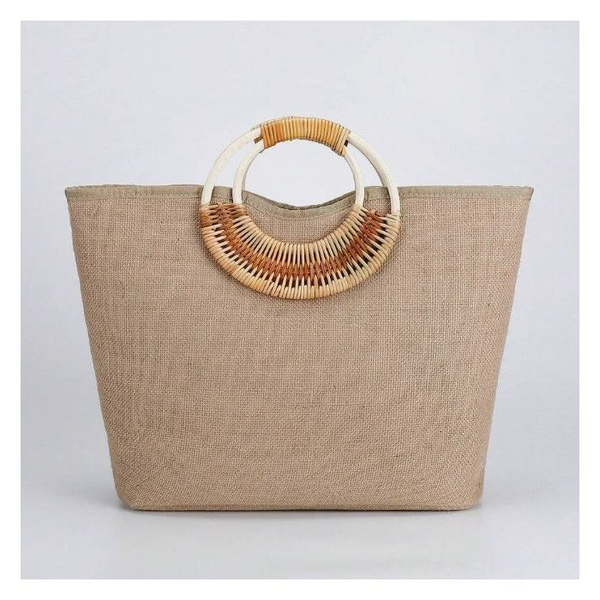 Embroidered Floral Canvas Tote Bag