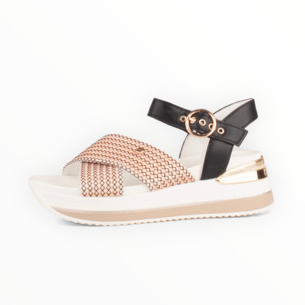 Madia Stealth Bling Wedge Sandals