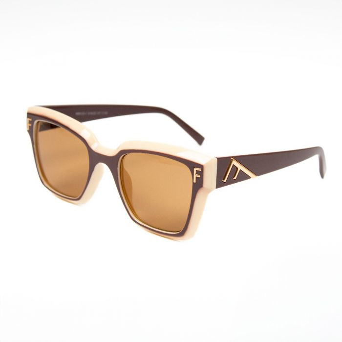 Brown & Cream F Sunglasses