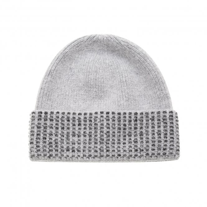 Grey Sparkle Trim Hat
