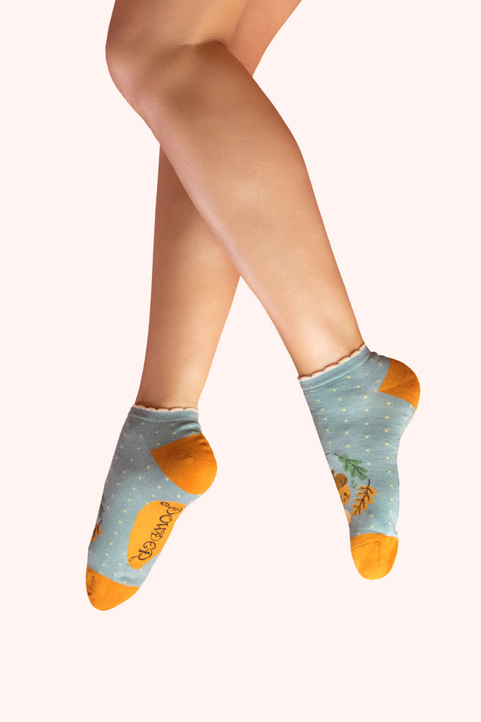 Powder Ice Happy Acorn Trainer Socks