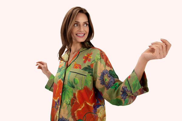 Powder Supersoft Sage Botanical Bouquet Pyjamas