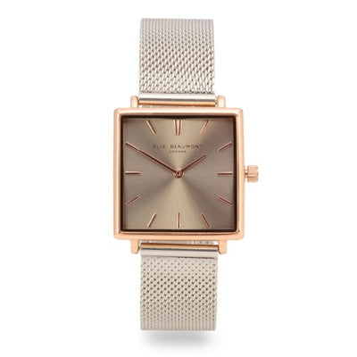 Bayswater Two Tone Ash Square Face Watch