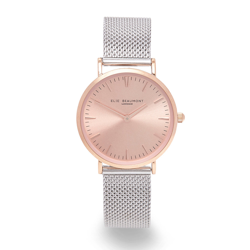 Oxford Small Mesh Two Tone Watch