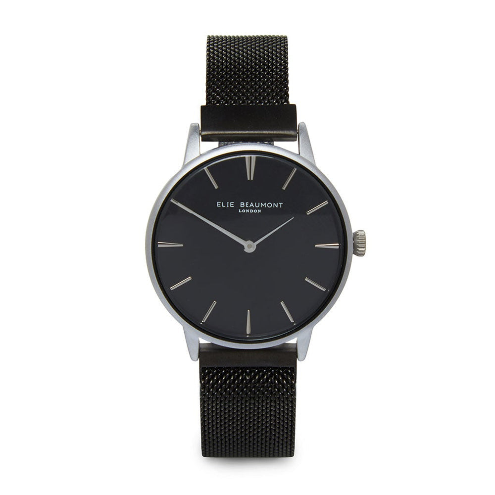 Holborn Black & Silver Magnetic Watch