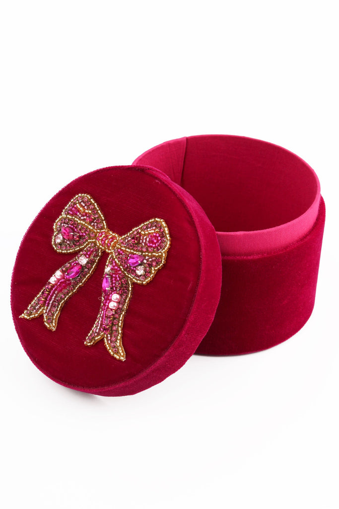 Pink Bow Trinket Box