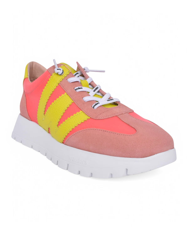Wonders Rose Trainers with Coral & Yellow