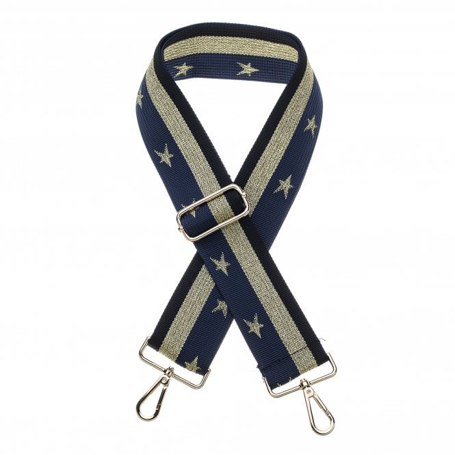 Navy & Gold Star Bag Strap*
