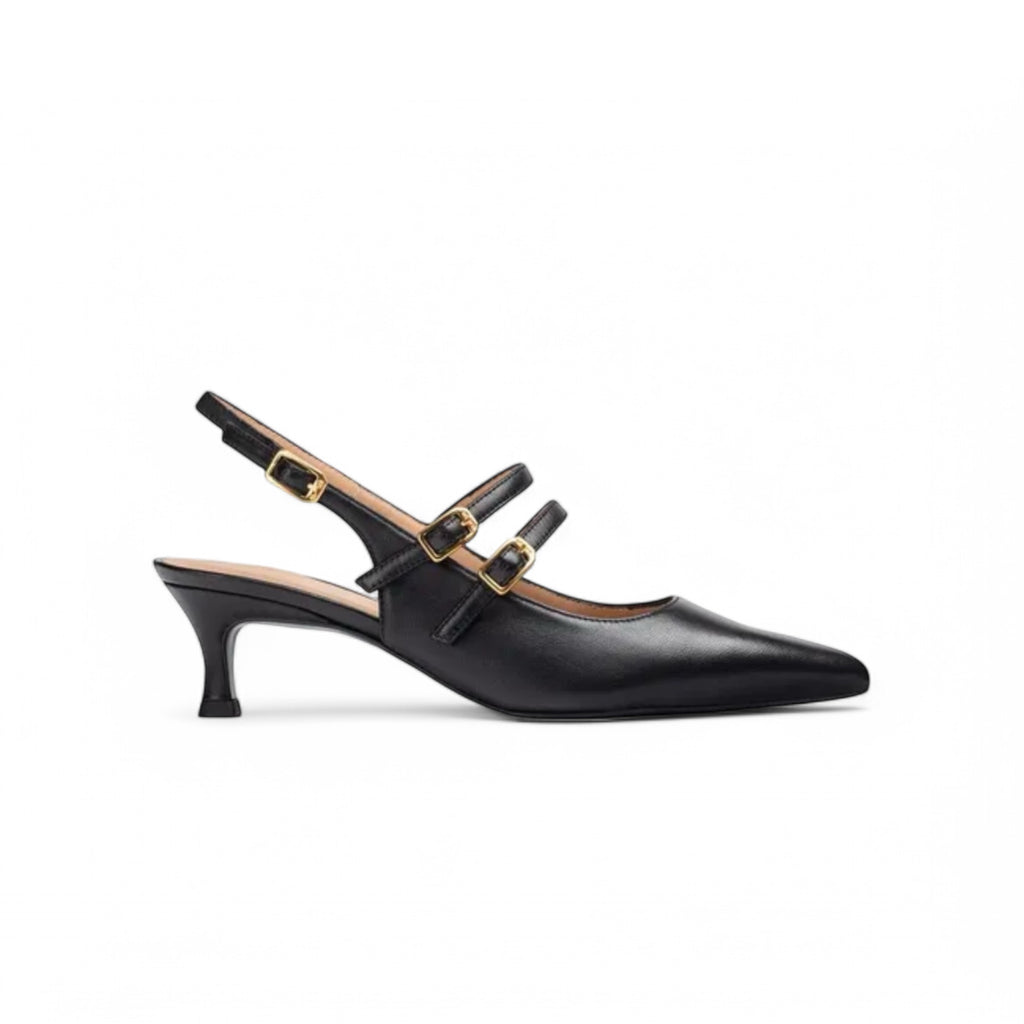 Unisa Inazar Black Pointed Slingback Shoe