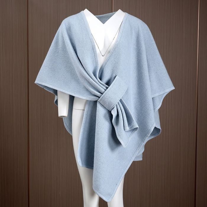 Baby Blue Loop Through Cape Wrap