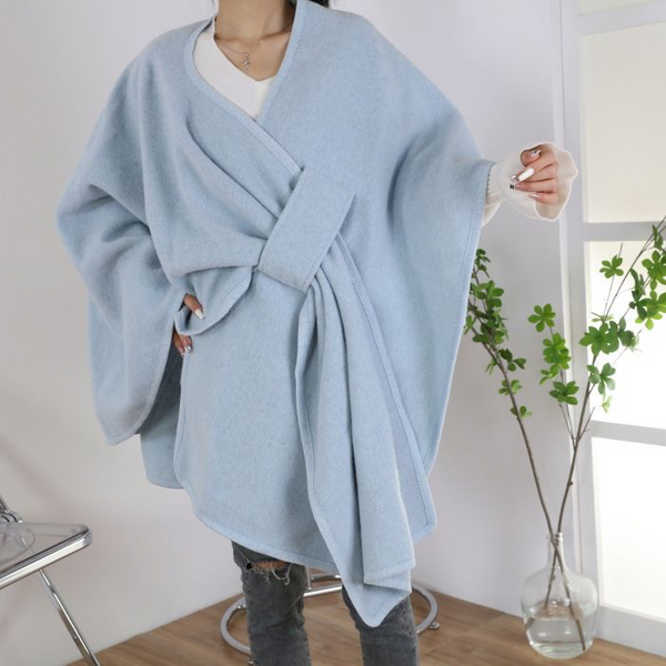 Baby Blue Loop Through Cape Wrap