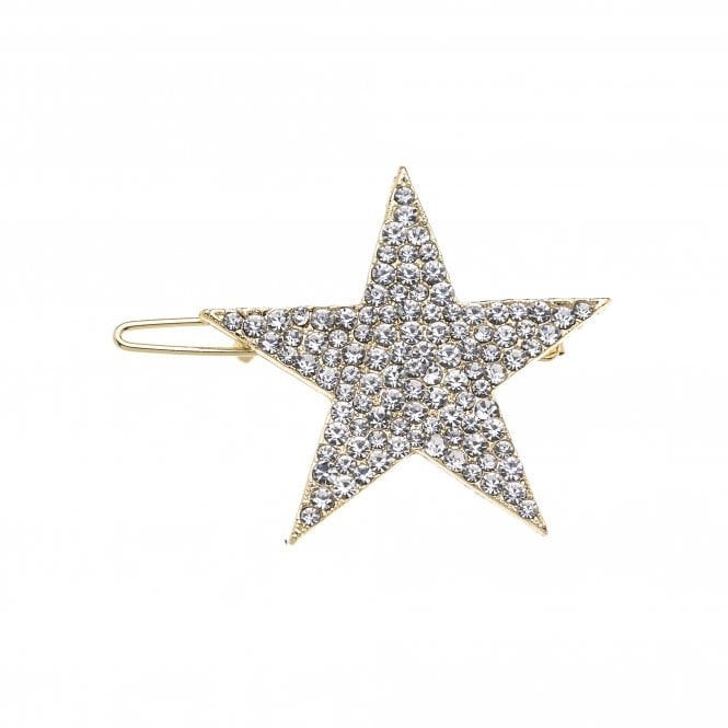Gold Star Crystal Hair Clip*