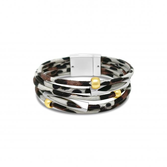 Black & Silver Animal Multi Strand Bracelet