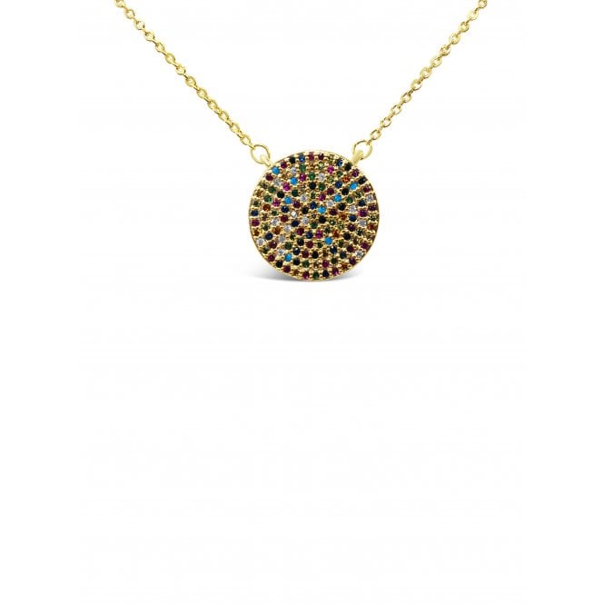 Gold & Multi Coloured Disc Necklace*
