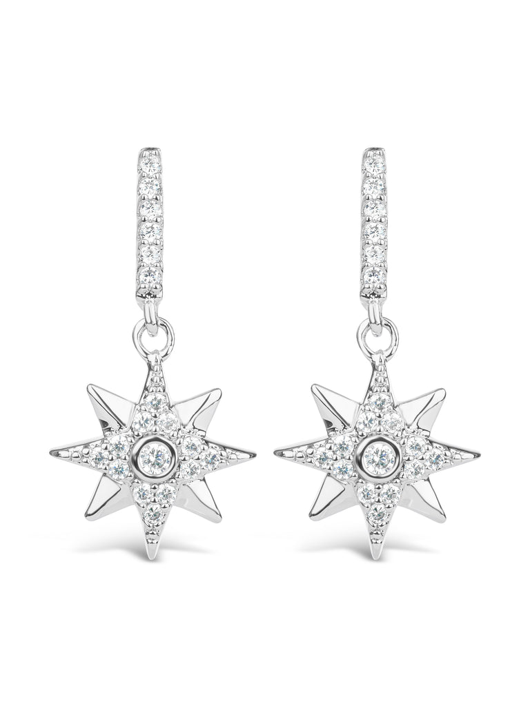 Silver Star Earrings*