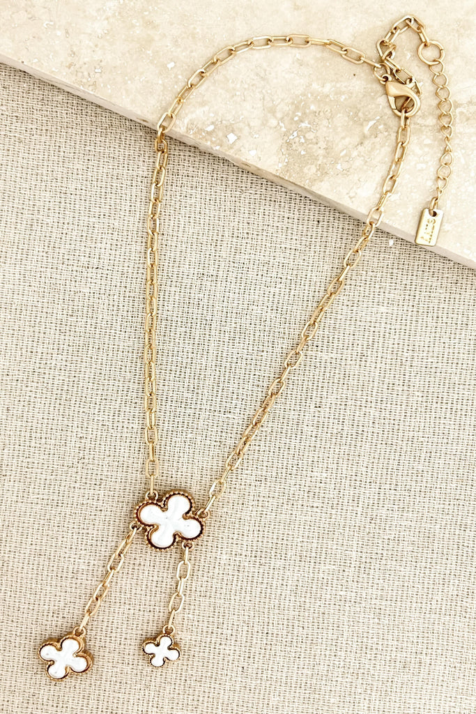 Gold & Silver Clover Necklace