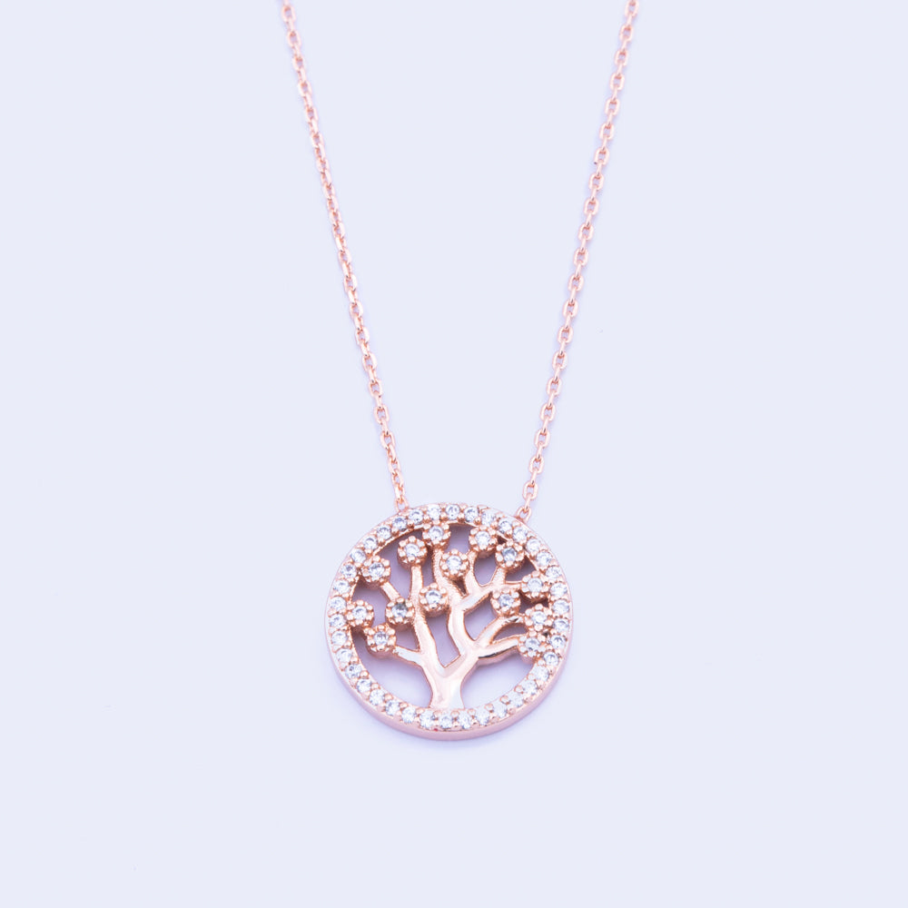 Rose Gold Tree Of Life Necklace