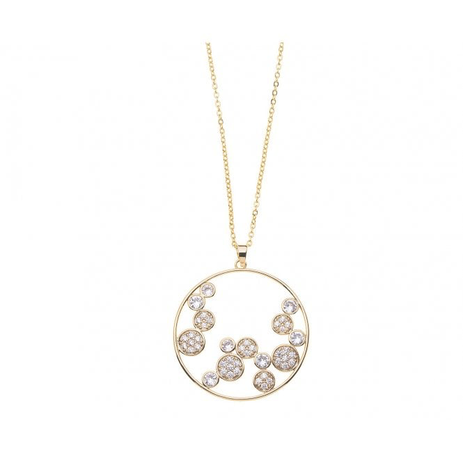 Gold Circle Pendant Necklace*