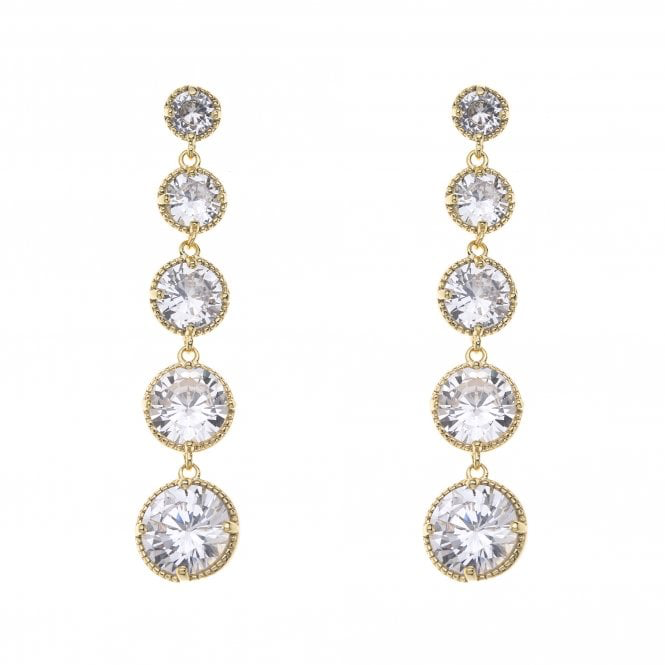 Gold & Crystal Drop Earrings*