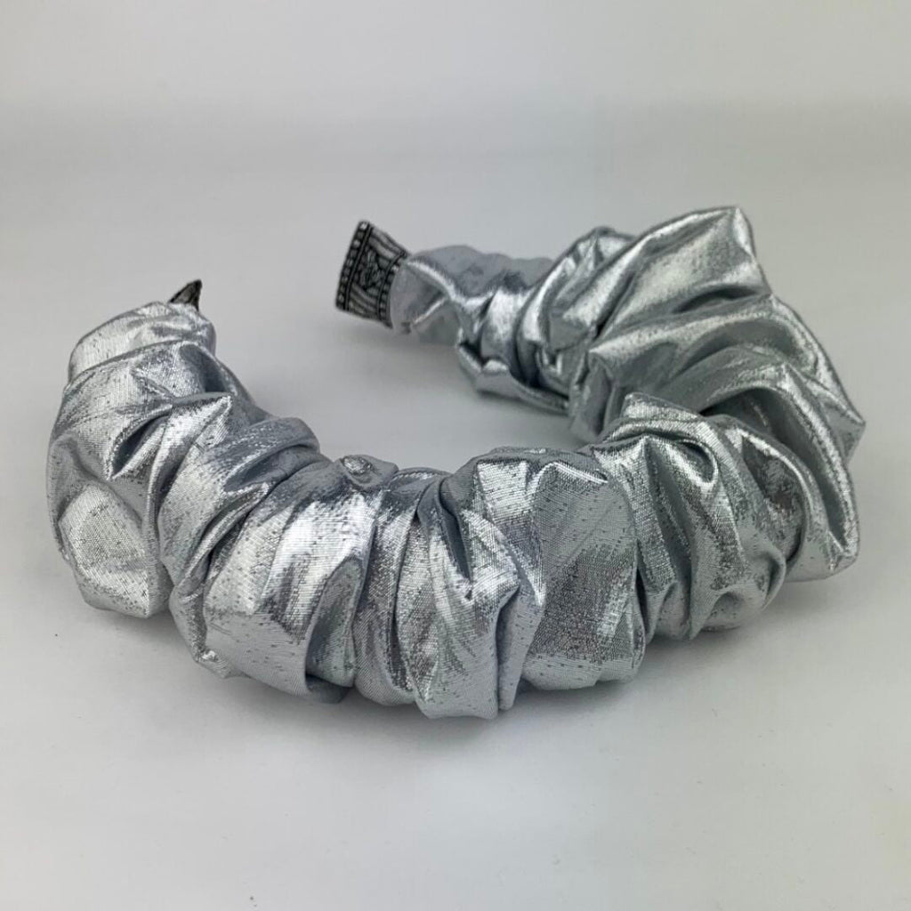 Metallic Silver Ruffle Headband*