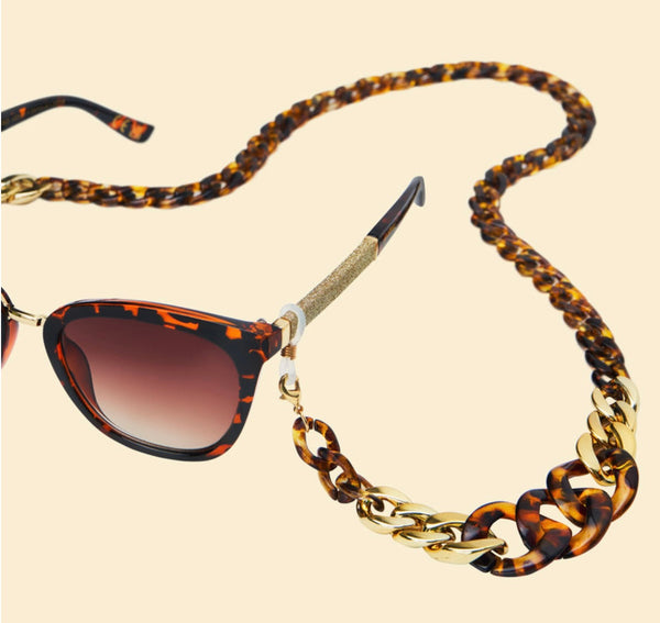 Wave Tortoiseshell Sunglasses Chain*