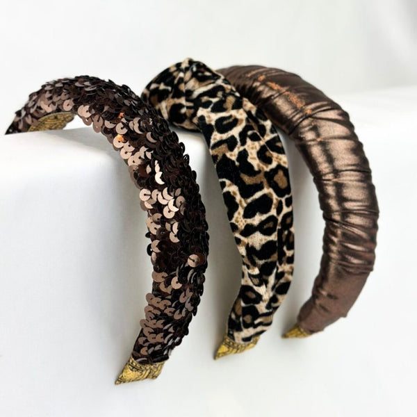 Bronze Sequin Padded Headband*