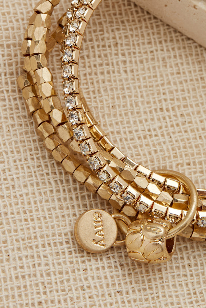Gold Multi Layered Stretch Bracelet*