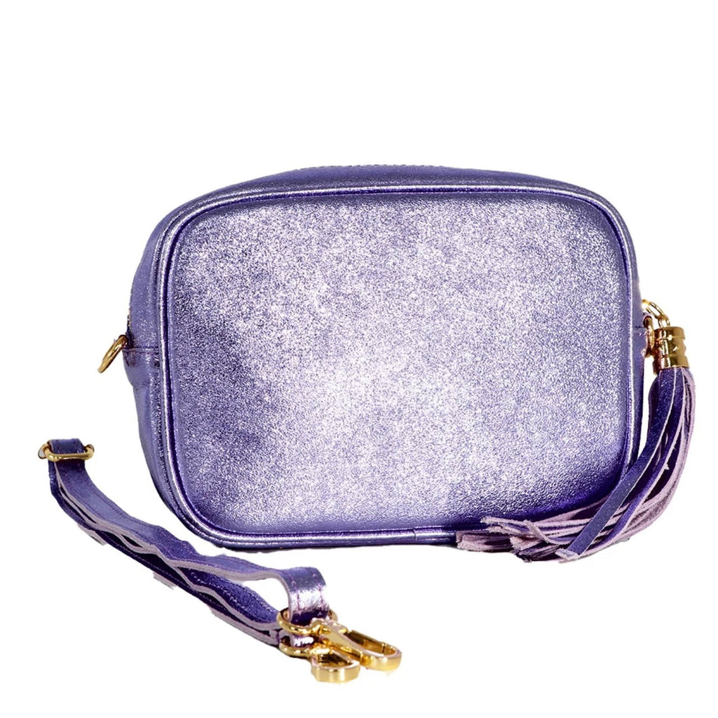 Metallic Lilac Italian Leather Handbag