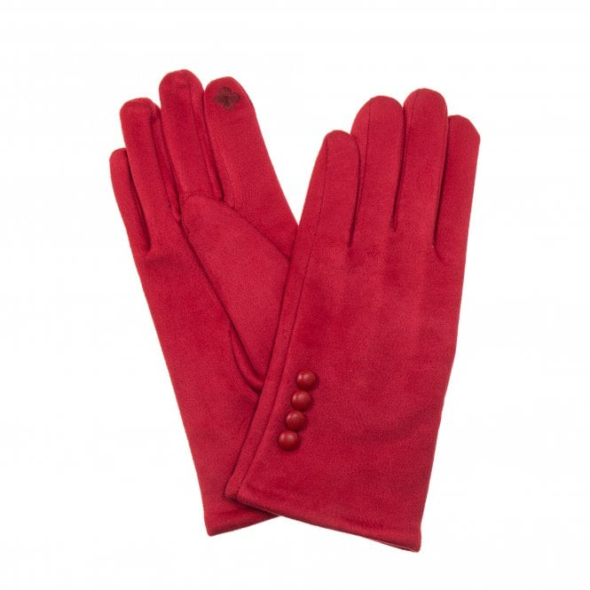 Tomato Red Suede Gloves