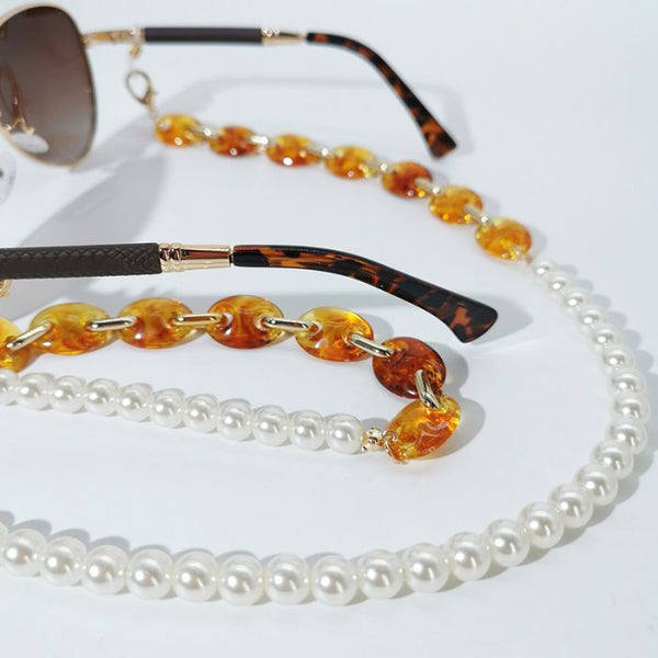 Leopard & Pearl Sunglasses Chain
