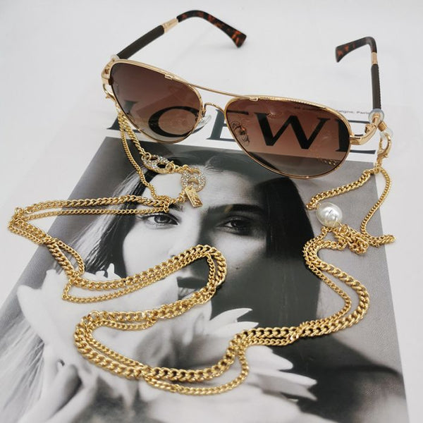 Gold Double Layer Sunglasses Chain*